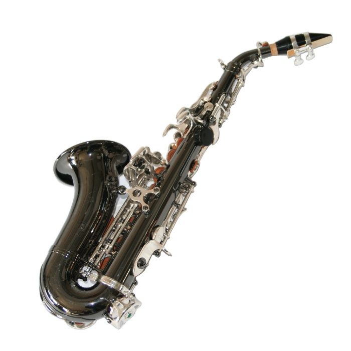 Saxofon Sopran curbat Karl Glaser® Sopranina Negru+clape Argintii Blac