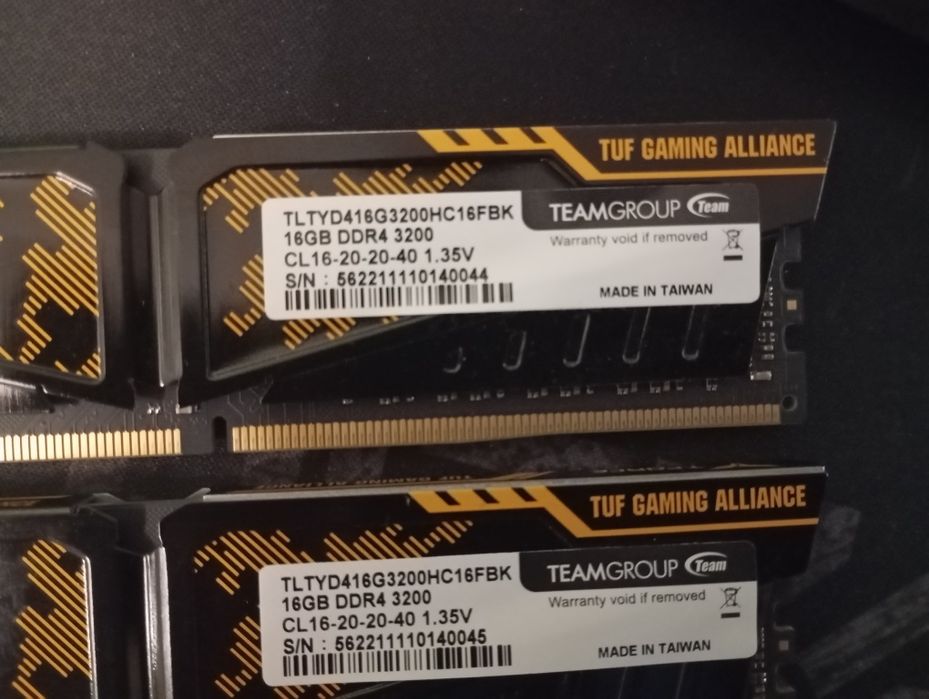 Ram 2x16, 32GB DDR4 3200Mhz T-Force VulcanZ  В ГАРАНЦИЯ