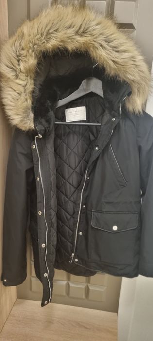 Черно зимно яке Zara xs
