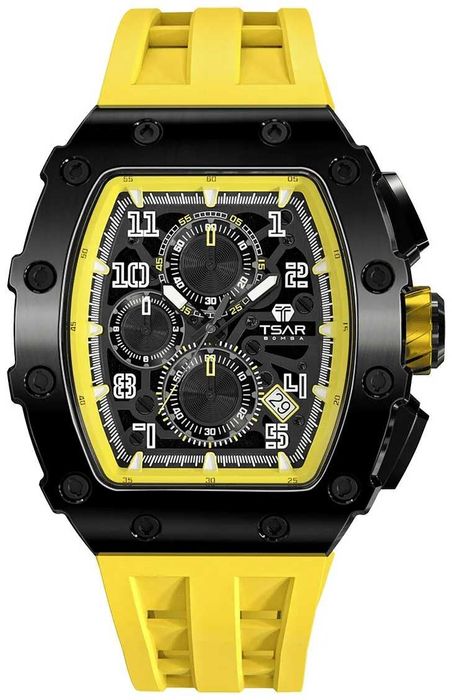 Нов часовник TSAR BOMBA Yellow Limited TB8204QY - гаранция