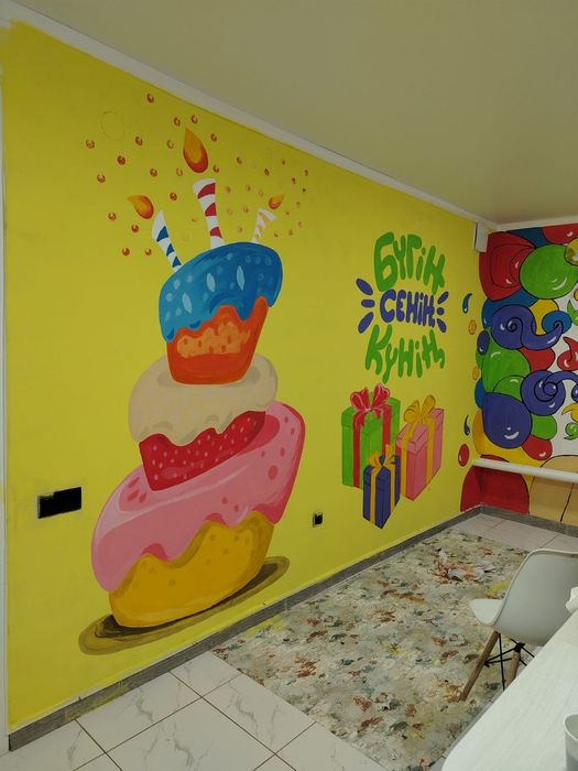 Роспись стен, картины, барельефы