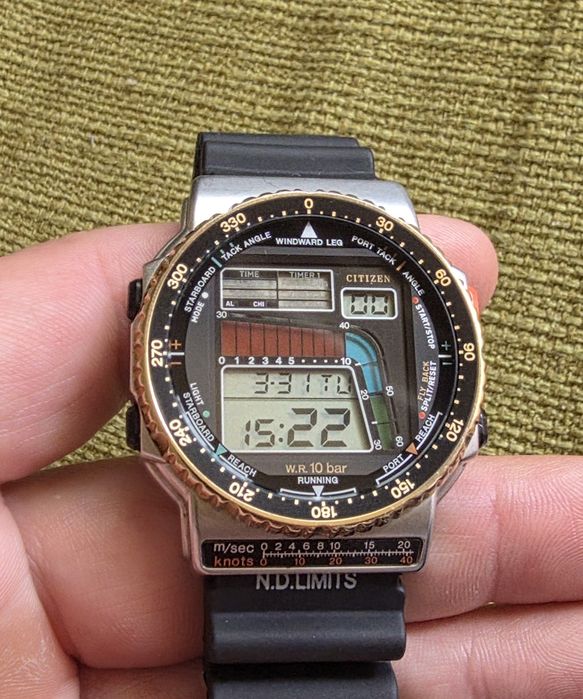 Ceas Citizen Windsurfing D120-312554 Y Japan Digital LCD Electronic