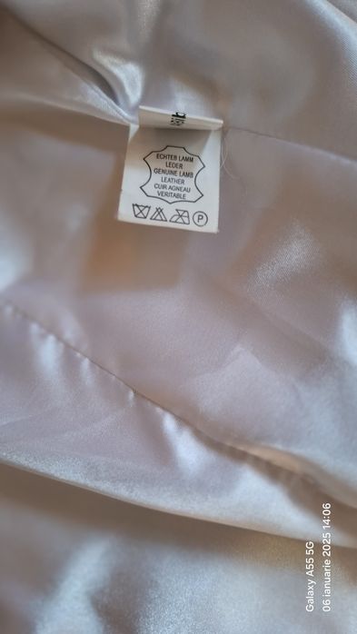 Jacheta de piele de manusa naturala