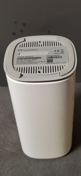 Router wireless ZTE MC888 Pro 5G, Wi-Fi 6, 5400 Mbps, alb liber de retea