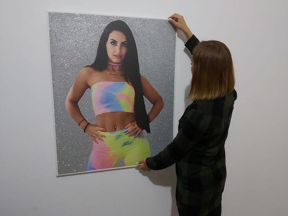 Tablouri canvas cu sclipici