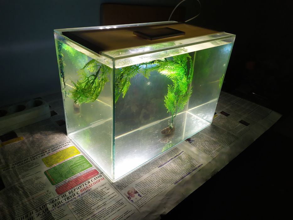 Аквариум 17л + бонусы и рыбки.