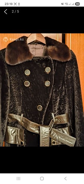 Манто, воротник норка