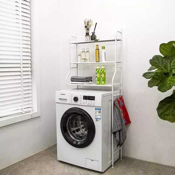 3-х этажный металлический стеллаж полка над  стиральной машины и унита