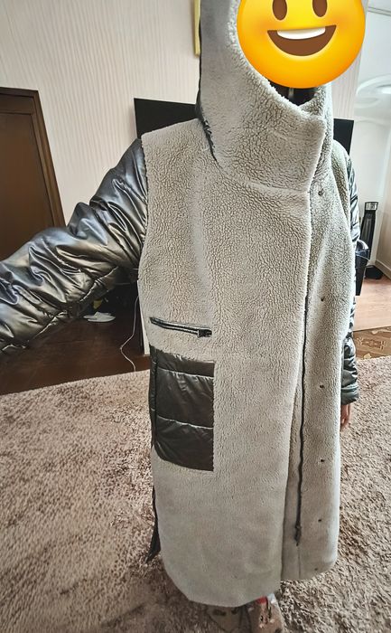 Зимнее пальто с овчиной