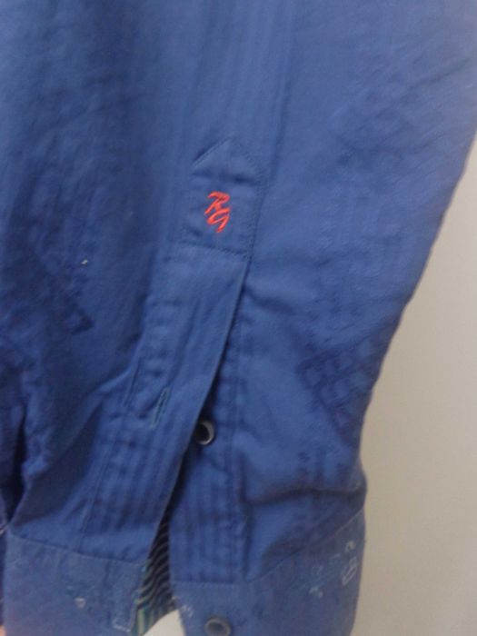 Camasa Robert Graham albastra brodata marimea 3XL