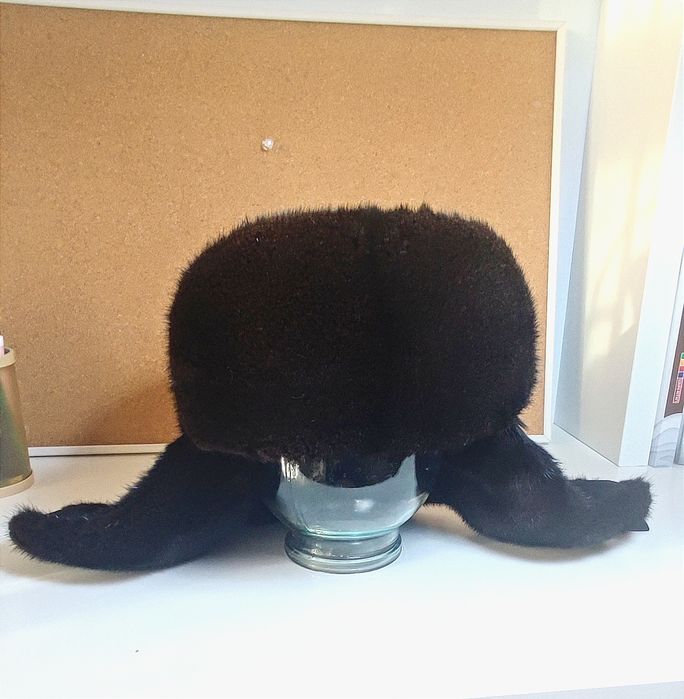 Шапка-ушанка норковая