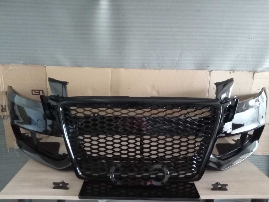 Bara fata cu grila Fagure RS-LOOK Audi A4 B8 LY9B spalator/senzori