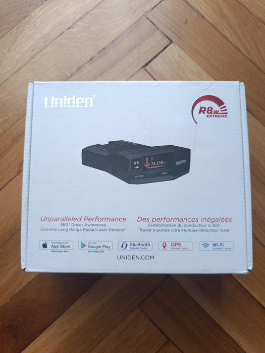 Detector radar Uniden R8 R8W autolearn in cutie plastic box