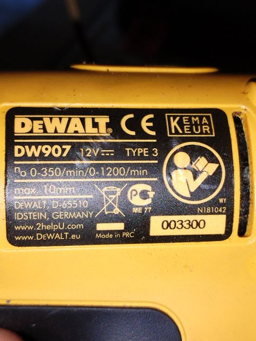 Шуруповёрт+сверление DeWalt DW-907