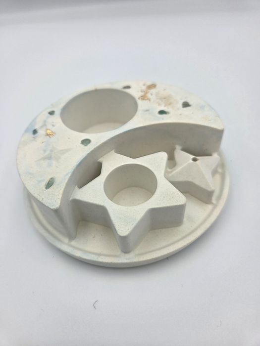 Suport de lumânare Protecție cu bețișor parfumat – Obsidian & Amazoni