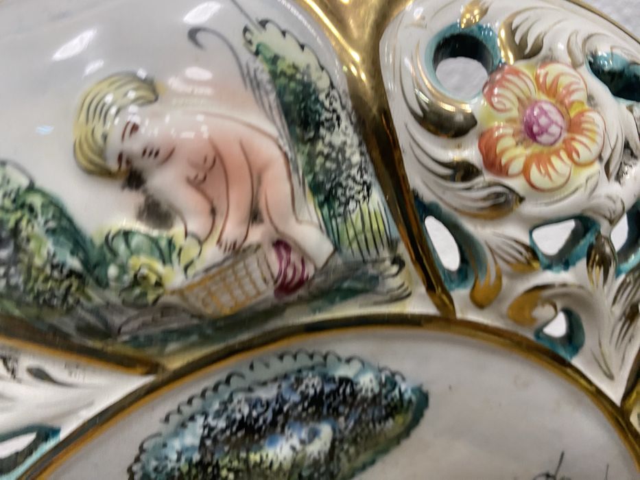Италианска порцеланова чиния Capodimonte Италия 1960