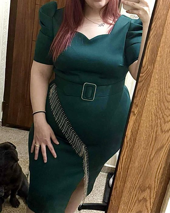 Rochie de ocazie midi verde