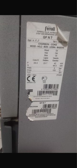 Centrala pe lemne Ferroli 42 kw