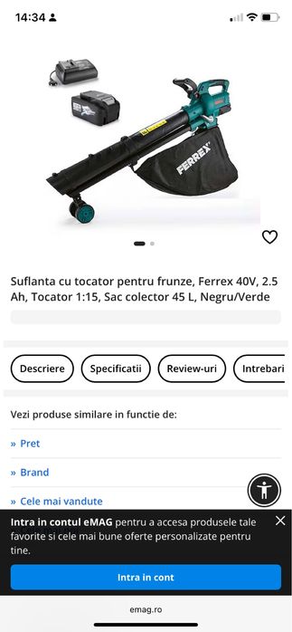 Suflanta ferex tocator frunze