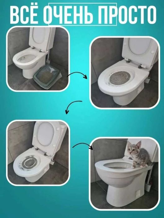 Лоток для приучения кошек к унитазу