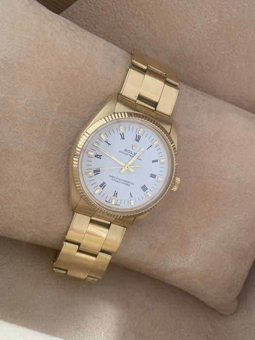 Ceas rolex oyster perpetual full gold cu acte diametru 34 - unisex