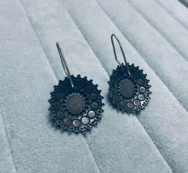 Серьги Советский мельхиор