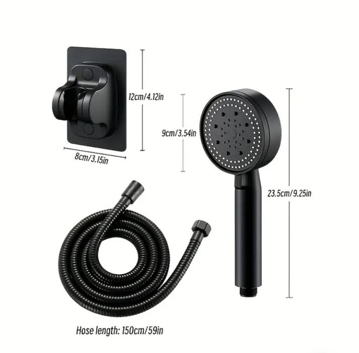 NOU cap dus 150 cm negru baie modern