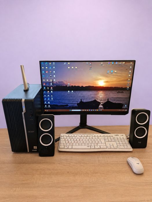 Комплект Настолен компютър Acer S2680G, монитор-Samsung, тонколони LOGI и принтер HP