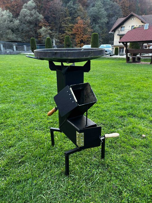 Sobă rachetă 150x 150x 4mm și 120x 120x 4mm, perfectă pentru camping