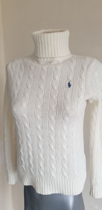 POLO Ralph Lauren Cable Wool / Cashmere / XS НОВО ОРИГИНАЛ Дамски Поло