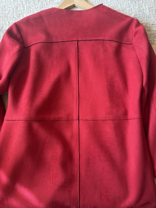 Jacheta rosie catifea, marimea S