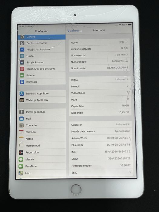Apple iPad Mini 3 WiFi+Cellular 16GB ID-XXL11230