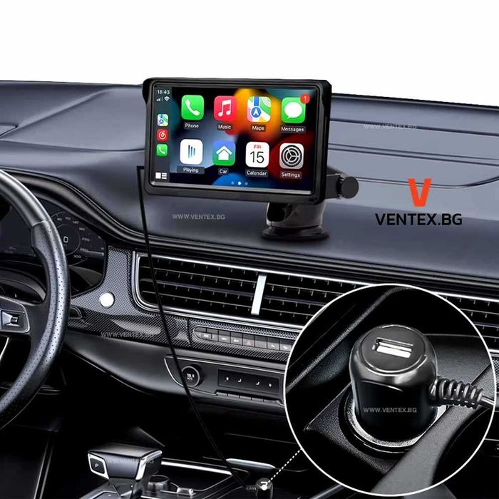 Универсална мултимедия за кола 7 инча, Carplay, Bluetooth USB + Камера