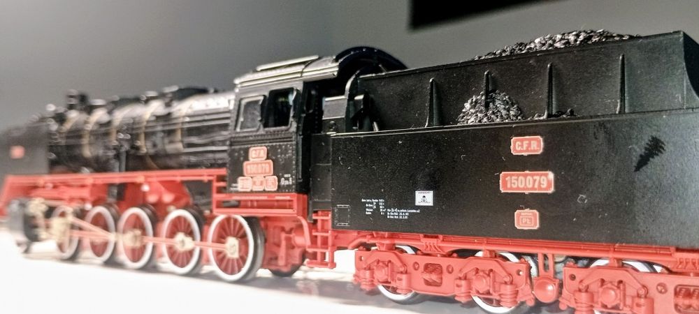 Locomotiva CFR 150, digitală SUNET, machetă trenuleț electric vagon HO