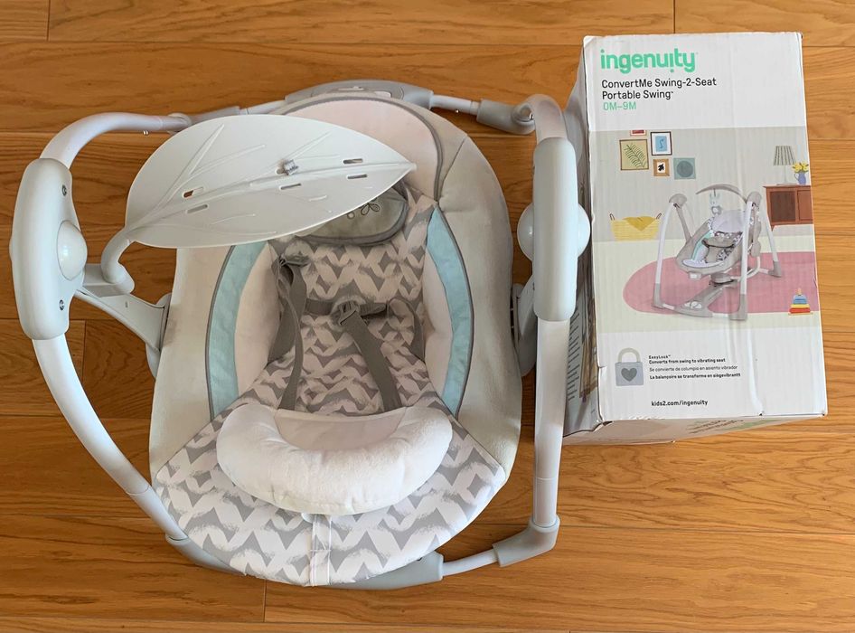 Компактна преносима бебешка люлка Ingenuity ConvertMe 2-в-1