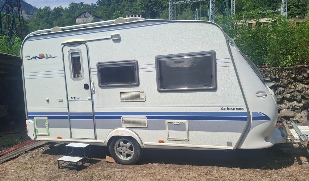 Rulotă Hobby De Luxe Easy 400, 2005, înmatriculata, panouri solare