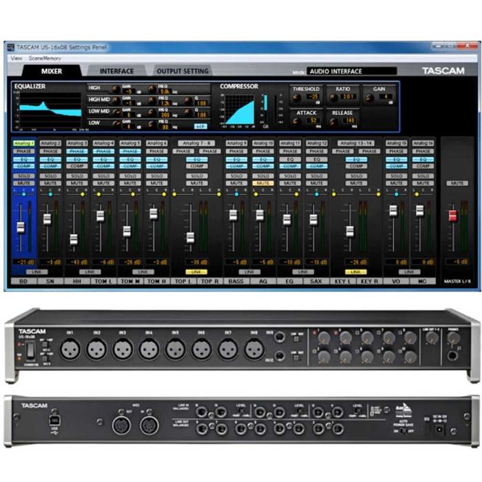 Звукова карта Tascam  US-16x08  (USB 2 Audio Interface)