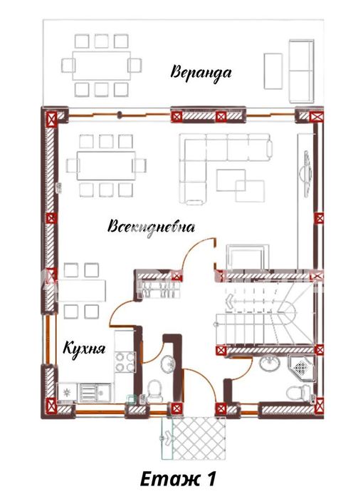 Нова Къща (близнак) в Костинброд, до София