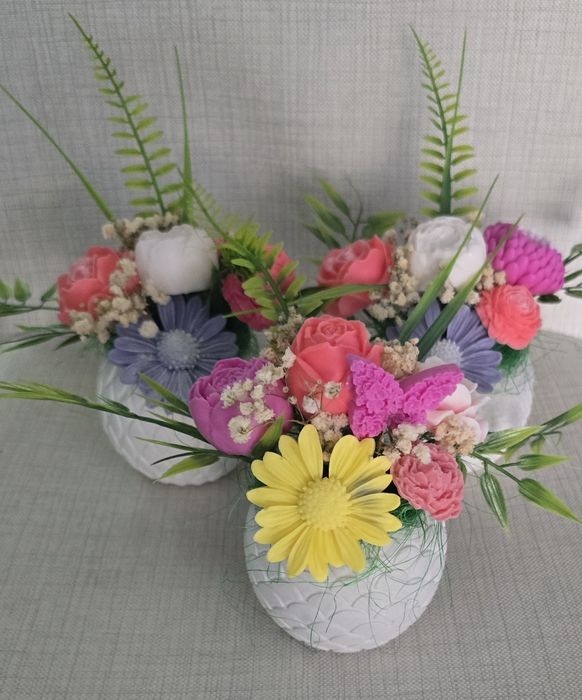 Сапунени цветя в кашпи