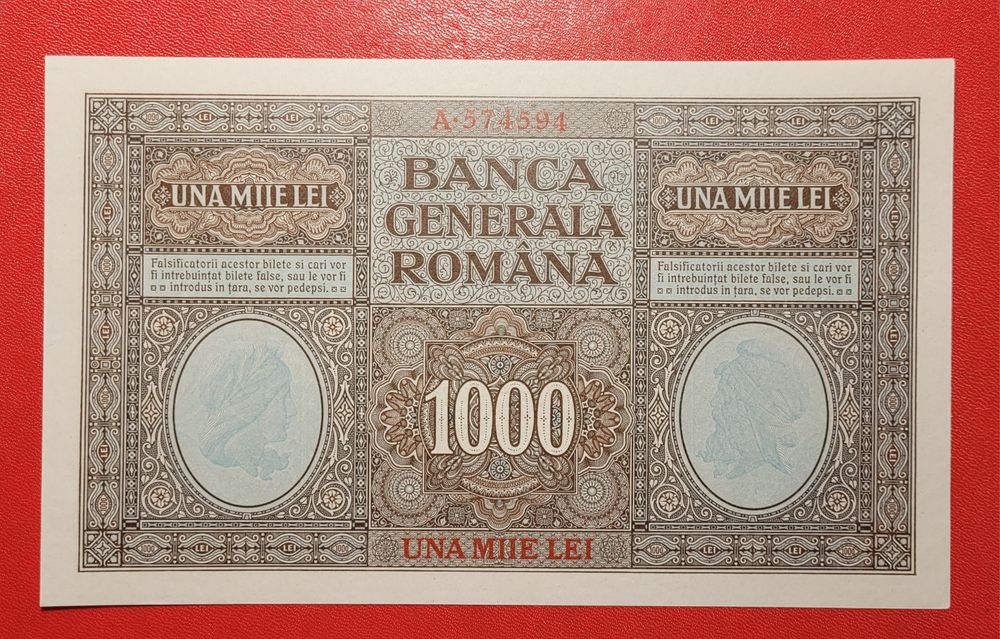 Bancnota 1000 lei 1917 unc bani vechi
