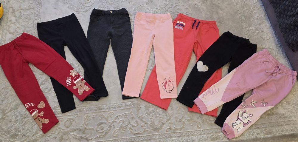 Lot 7 pantaloni fetita 116 cm