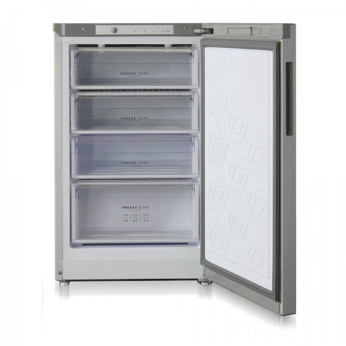 Морозильник Бирюса серебристый