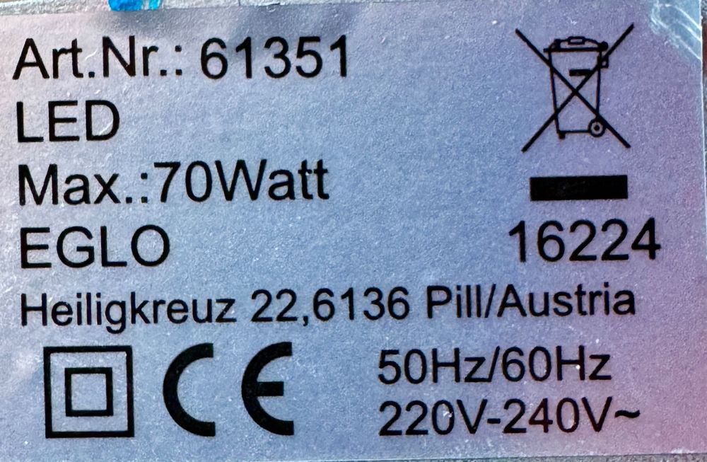 ЛЕД ПАНЕЛ EGLO ЗА СТЕНА И ТАВАН Професионален 6000 LUMENS | Led Panel