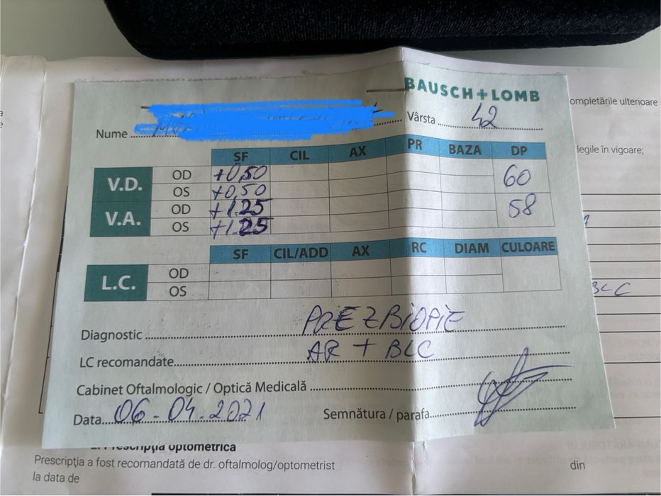 Vand ochelari de vedere Prezbiopie