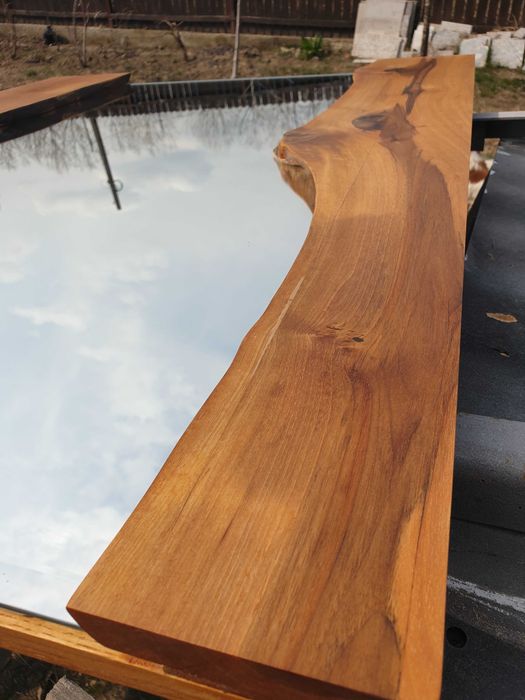 Oglinda rama lemn masiv nuc