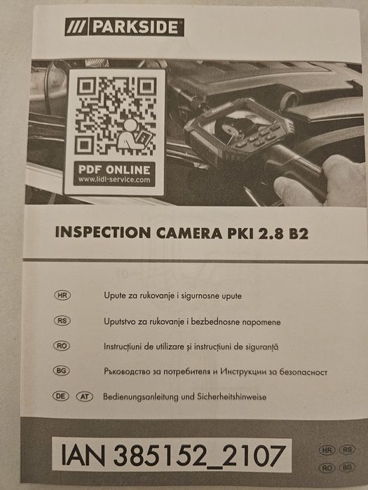 Camera inspecție endoscopica Parkside utilizata o singura dată