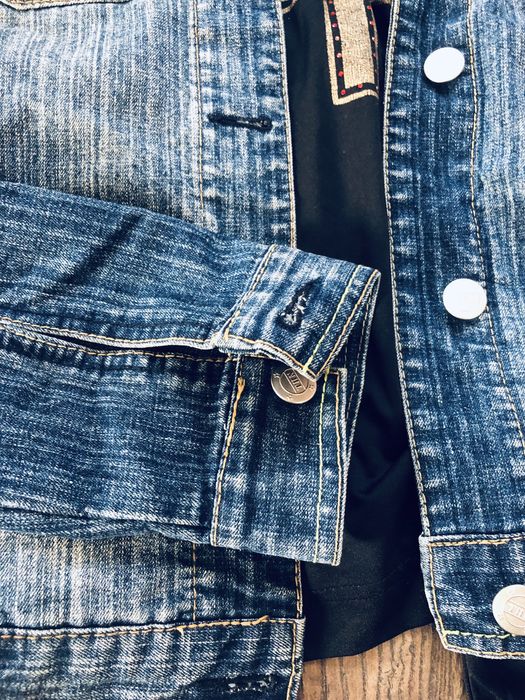 Geaca blugi Terranova/ Denim marime S+ bluza neagra