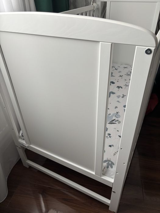 Patut din lemn bebe 120x60 plus saltea din cocos ca noi