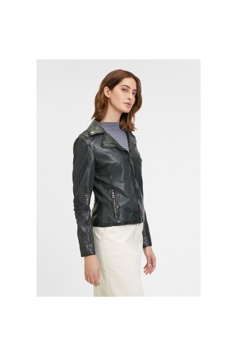 Geaca de Piele Dama Mauritius Verde Inchis GWFlura