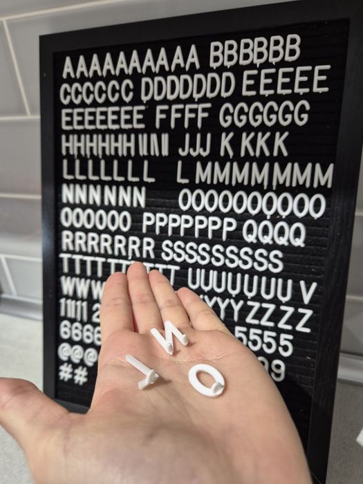 Tablou IKEA cu litere, cifre si simboluri